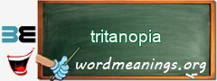 WordMeaning blackboard for tritanopia